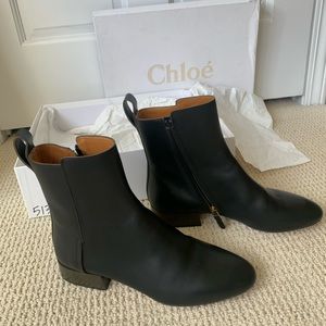 Chloe 39 Black Leather Boots. Brand New in Box!!!!